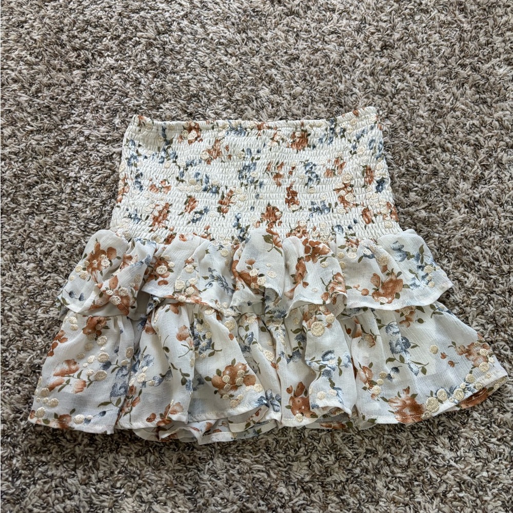 Floral Ruffle Tube Top